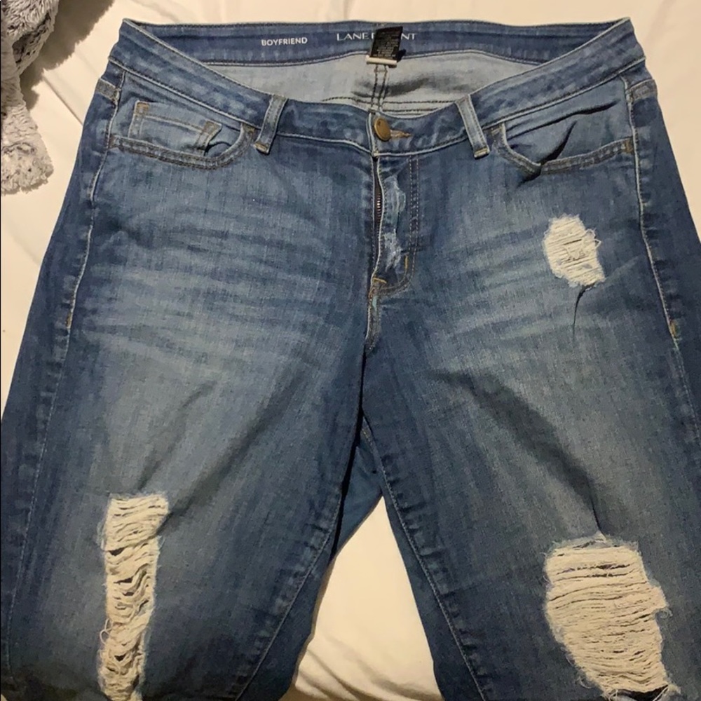 Lane Bryant Distressed Boyfriend Jeans